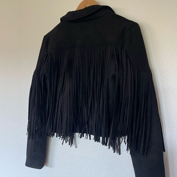 Western Black fringe jacket - Picture 5 of 11